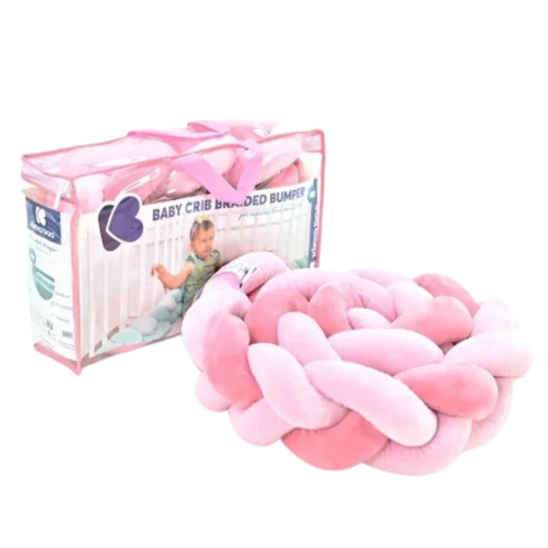 kikka-boo-pletenica-za-krevetac-trostuka-pink-180cm-66c4fadb0f326