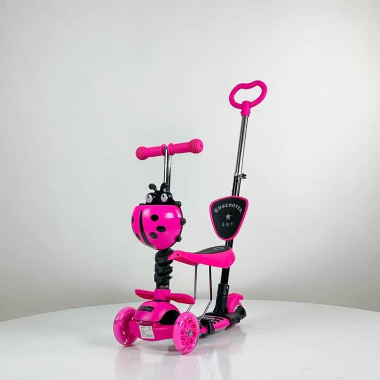 Trotinet-5u1-Ladybug-Pink