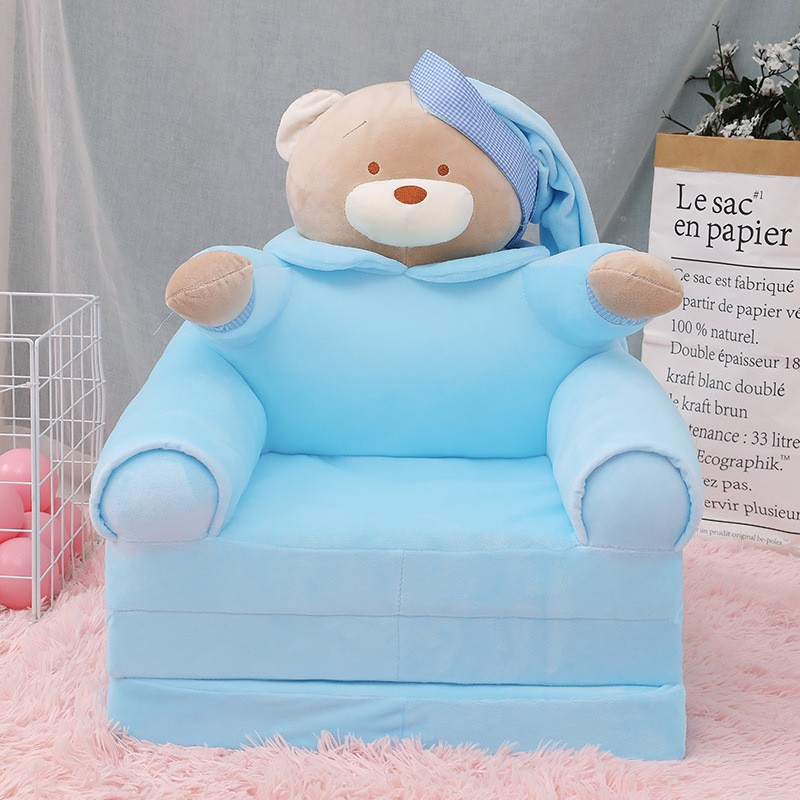 B028 FOTELJICA SLEEPING BEAR BLUE