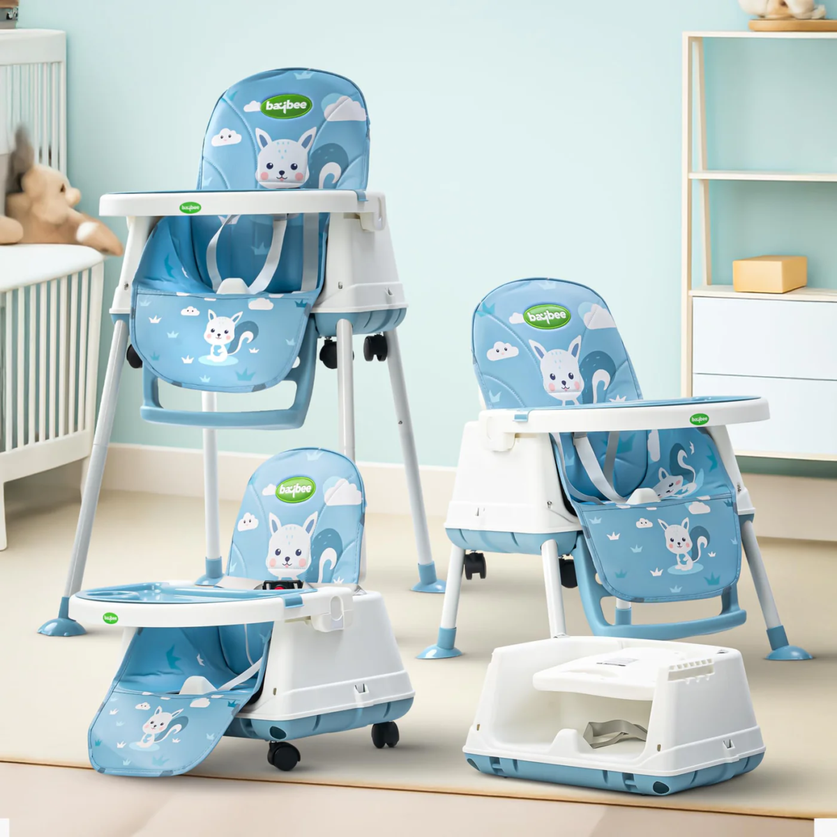 Y22 BLUE VEVERICA BABY LINE STOLICA ZA HRANJENJE